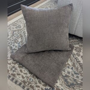 Textured Throw Pillow And Additional Marching Pillow Cover 16"X16"